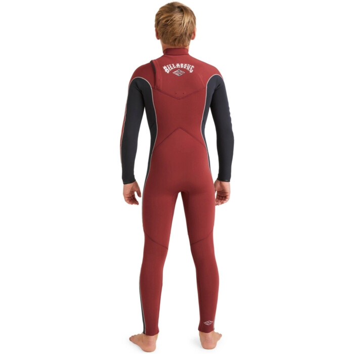 2024 Billabong Junior Absolute Natural 5/4mm Chest Zip Wetsuit ABBW100152 - Burnt Henna